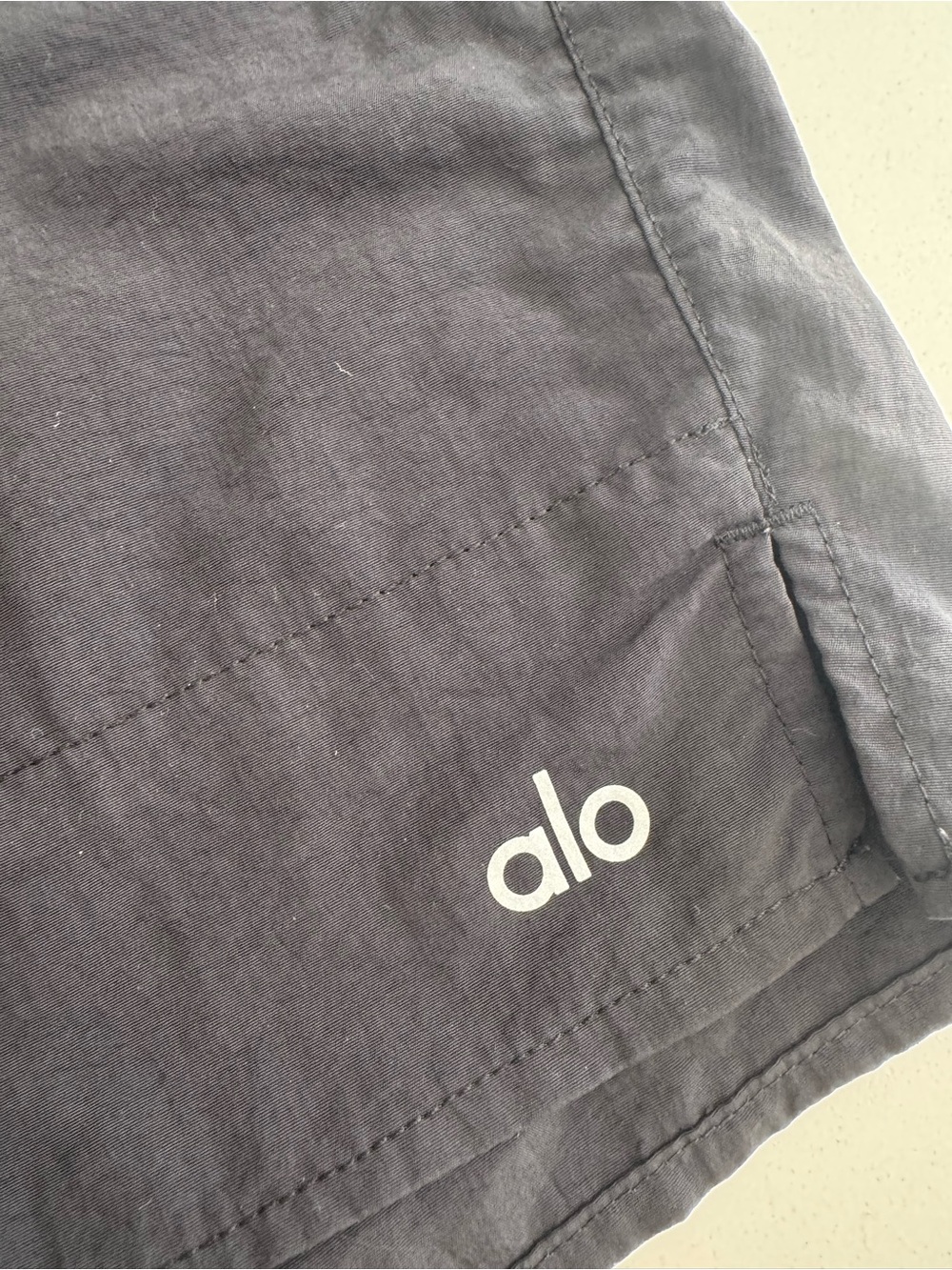 ALO Yoga Black Athletic Shorts with Elastic Waistband - Picture 5 of 6